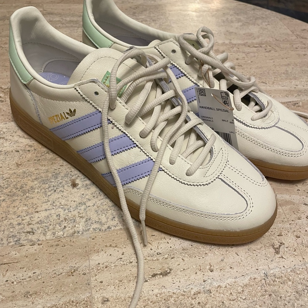Adidas Handball Spezial White and Lavender Men's Sneakers